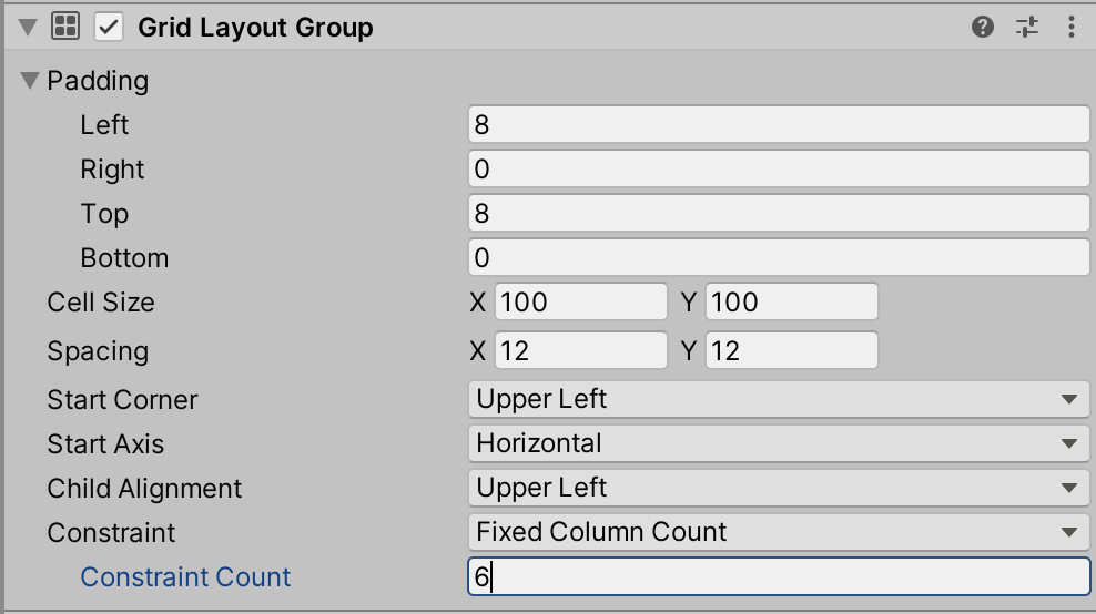 Custom Layout Groups